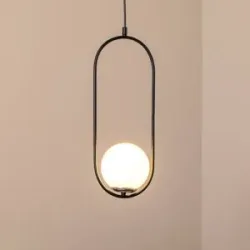 Glas Hängelampe Opviq, dimmbar, schwarz, für Wohn- / Esszimmer, Glas, Modern, Pendelleuchte