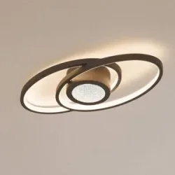 LED Deckenlampe Thalina Lindby, dimmbar, schwarz, für Wohn- / Esszimmer, Metall, Modern, LED Deckenleuchte