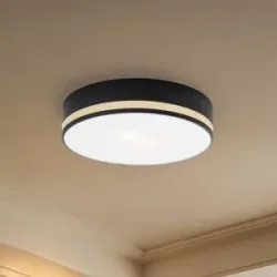 Deckenlampe Amore Argon, dimmbar, schwarz, für Küche, Metall, Deckenlampe