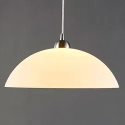 Glas Hängelampe Valeria Lindby, dimmbar, weiß / opal, für Küche, Glas, Modern, Pendelleuchte