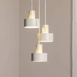 Hängelampe Rif 3 SIGMA, dimmbar, creme / amber, für Wohn- / Esszimmer, Metall, Modern, Pendelleuchte