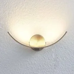 Wandfluter Iven Lindby, alu / grau / zink, für Wohn- / Esszimmer, Metall, Modern, Wandleuchte, Wandlampe Innen