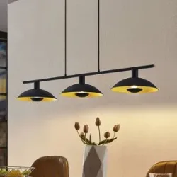 Hängelampe Narisara Lindby, dimmbar, schwarz, für Wohn- / Esszimmer, Metall, Modern, Pendelleuchte
