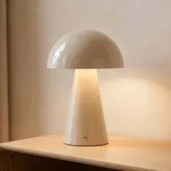 LED Tischlampe Nevijo Lindby, dimmbar, creme / amber, für Wohn- / Esszimmer, Metall, Modern, LED Tischlampe