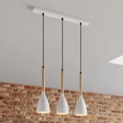Hängelampe Muza Luminex, dimmbar, weiß / opal, für Wohn- / Esszimmer, Metall, Modern, Pendelleuchte