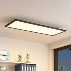 LED Panel Nelios Lindby, dimmbar, schwarz, für Küche, Aluminium, Modern, LED Panel