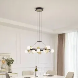 Hängelampe Pallo Lucande, dimmbar, schwarz, für Wohn- / Esszimmer, Metall, Modern