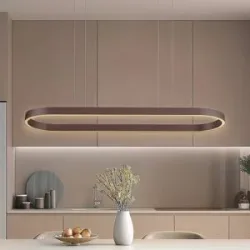 Smarte Hängelampe Melinay Lucande, dimmbar, braun / rost, für Wohn- / Esszimmer, Aluminium, Modern, Smart Home Pendelleuchte