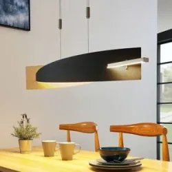 Hängelampe Marija Lucande, dimmbar, schwarz, für Wohn- / Esszimmer, Metall, Modern