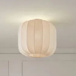 Deckenlampe Helin Lindby, dimmbar, creme / amber, für Wohn- / Esszimmer, Textil / Stoff / Seide, Skandinavisch, Deckenlampe