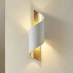 Wandlampe Vanni Lindby, dimmbar, weiß / opal, für Schlafzimmer, Metall, Modern, Wandleuchte, Wandlampe Innen
