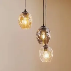 Glas Hängelampe Starla EMIBIG LIGHTING, dimmbar, schwarz, für Wohn- / Esszimmer, Glas, Modern, Pendelleuchte