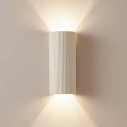 Wandlampe Colja Lindby, dimmbar, creme / amber, für Wohn- / Esszimmer, Gips / Ton, Wandleuchte, Wandlampe Innen