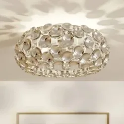 Deckenlampe Reza Lindby, dimmbar, chrom / silber, für Flurbereich, Kunststoff, Modern, Deckenlampe