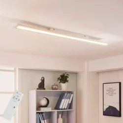 LED Deckenlampe Arya Arcchio, dimmbar, weiß / opal, für Arbeitszimmer / Büro, Kunststoff