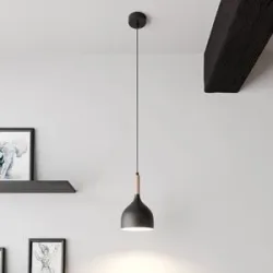 Hängelampe Noak Luminex, dimmbar, schwarz, für Wohn- / Esszimmer, Metall, Modern, Pendelleuchte