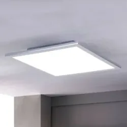 LED Panel Livel Lindby, dimmbar, alu / grau / zink, für Küche, Kunststoff, Modern, LED Deckenleuchte