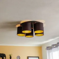 Deckenlampe Jovin Luminex, dimmbar, schwarz, für Wohn- / Esszimmer, Metall, Modern, Deckenlampe