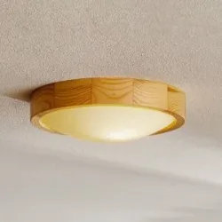Deckenlampe Zeus Envostar, dimmbar, Holz hell, für Wohn- / Esszimmer, Holz, Modern, Deckenlampe