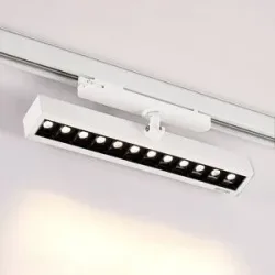Arcchio Millay LED-Schienenstrahler weiß 3000K, weiß / opal, für Arbeitszimmer / Büro, Aluminium, Modern, Stromschienenstrahler