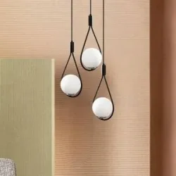 Glas Hängelampe Mudoni MR-938 Opviq, dimmbar, weiß / opal, für Wohn- / Esszimmer, Glas, Modern, Pendelleuchte