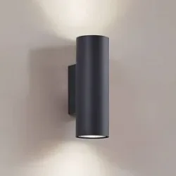 Wandlampe Joffrey Lindby, dimmbar, schwarz, für Wohn- / Esszimmer, Aluminium, Modern, Wandleuchte, Wandlampe Innen