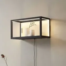 Wandlampe Birta Lindby, dimmbar, schwarz, für Wohn- / Esszimmer, Metall, Modern, LED Wandleuchte, Wandlampe Innen