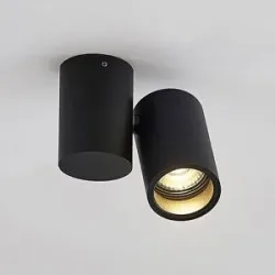 Deckenlampe Gesina Arcchio, dimmbar, schwarz, für Wohn- / Esszimmer, Aluminium, Modern, Deckenlampe