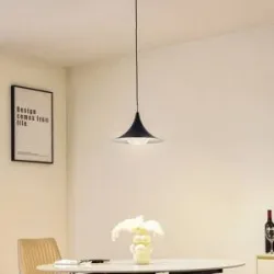 Hängelampe Jarl Lindby, dimmbar, schwarz, für Wohn- / Esszimmer, Metall, Modern, Pendelleuchte