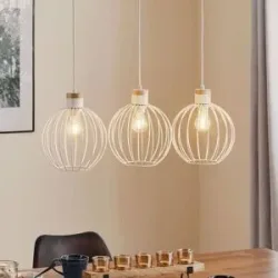 Hängelampe Barbado 3 EMIBIG LIGHTING, dimmbar, weiß / opal, für Wohn- / Esszimmer, Metall, Modern, Pendelleuchte