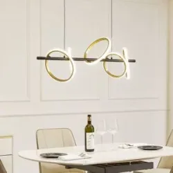 Hängelampe Madu Lucande, schwarz, für Wohn- / Esszimmer, Metall, Modern
