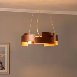 Hängelampe Tori Domiluce, dimmbar, kupfer, für Wohn- / Esszimmer, Metall, Modern, Pendelleuchte