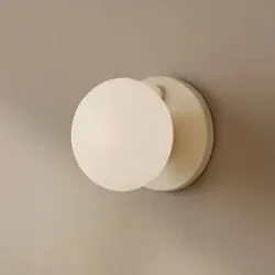 Wandlampe Flo ALDEX, dimmbar, creme / amber, für Wohn- / Esszimmer, Metall, Design, Wandleuchte, Wandlampe Innen
