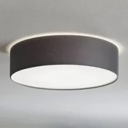 Deckenlampe Rondo TK Lighting, dimmbar, alu / grau / zink, für Schlafzimmer, Textil / Stoff / Seide, Modern, Deckenlampe