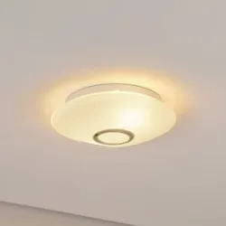Deckenlampe Cyril Argon, dimmbar, weiß / opal, für Wohn- / Esszimmer, Glas, Deckenlampe