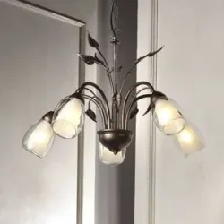 Hängelampe Liliana ONLI, dimmbar, bronze / altmessing, für Wohn- / Esszimmer, Metall, Florentiner, Pendelleuchte