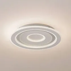 LED Deckenlampe Lorvik Lindby, dimmbar, weiß / opal, für Wohn- / Esszimmer, Metall, Modern, LED Deckenleuchte