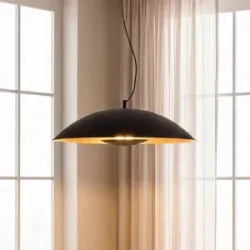 Hängelampe Emilienne Lindby, dimmbar, schwarz, für Wohn- / Esszimmer, Metall, Modern, Pendelleuchte