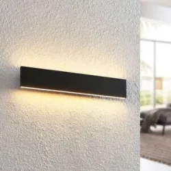 Wandlampe Ignazia Lindby, dimmbar, schwarz, für Wohn- / Esszimmer, Metall, Modern, LED Wandleuchte, Wandlampe Innen