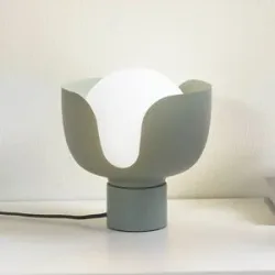 Tischlampe Fiora Lindby, grün, für Wohn- / Esszimmer, Metall, Modern, Tischlampe