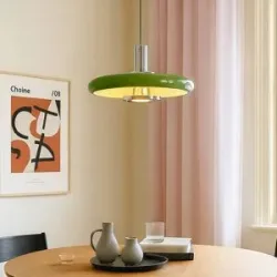 Hängelampe Branford Lindby, dimmbar, grün, für Wohn- / Esszimmer, Metall, Vintage, Pendelleuchte