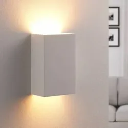 Wandlampe Colja Lindby, dimmbar, weiß / opal, für Wohn- / Esszimmer, Gips / Ton, Modern, Wandleuchte, Wandlampe Innen