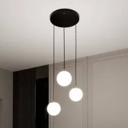 Glas Hängelampe Royal EMIBIG LIGHTING, dimmbar, schwarz, für Wohn- / Esszimmer, Modern, Pendelleuchte