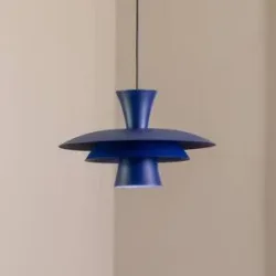 Hängelampe Plato Luminex, dimmbar, blau, für Wohn- / Esszimmer, Metall, Modern, Pendelleuchte