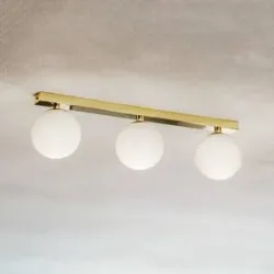 Deckenlampe Fatis Argon, dimmbar, messing / gold, für Wohn- / Esszimmer, Metall, Modern, Deckenlampe
