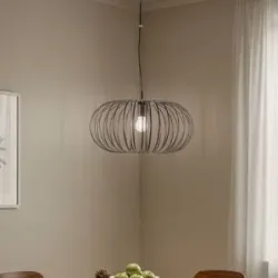 Hängelampe Globe Domiluce, dimmbar, braun / rost, für Wohn- / Esszimmer, Metall, Pendelleuchte