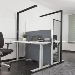 Stehlampe Jolinda Arcchio, dimmbar, schwarz, für Arbeitszimmer / Büro, Aluminium, Modern