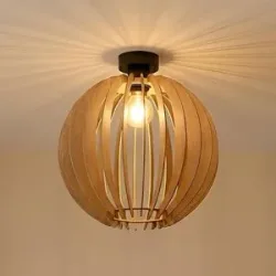 Deckenlampe Clay MCJ, dimmbar, Holz hell, für Wohn- / Esszimmer, Holz, Skandinavisch, Deckenlampe