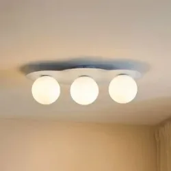 Deckenlampe Cloud TK Lighting, dimmbar, blau, für Kinderzimmer, Glas, Junges Wohnen, Deckenlampe