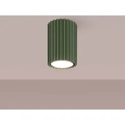 Deckenlampe ALORA SOLLUX LIGHTING, dimmbar, grün, für Wohn- / Esszimmer, Aluminium, Deckenlampe